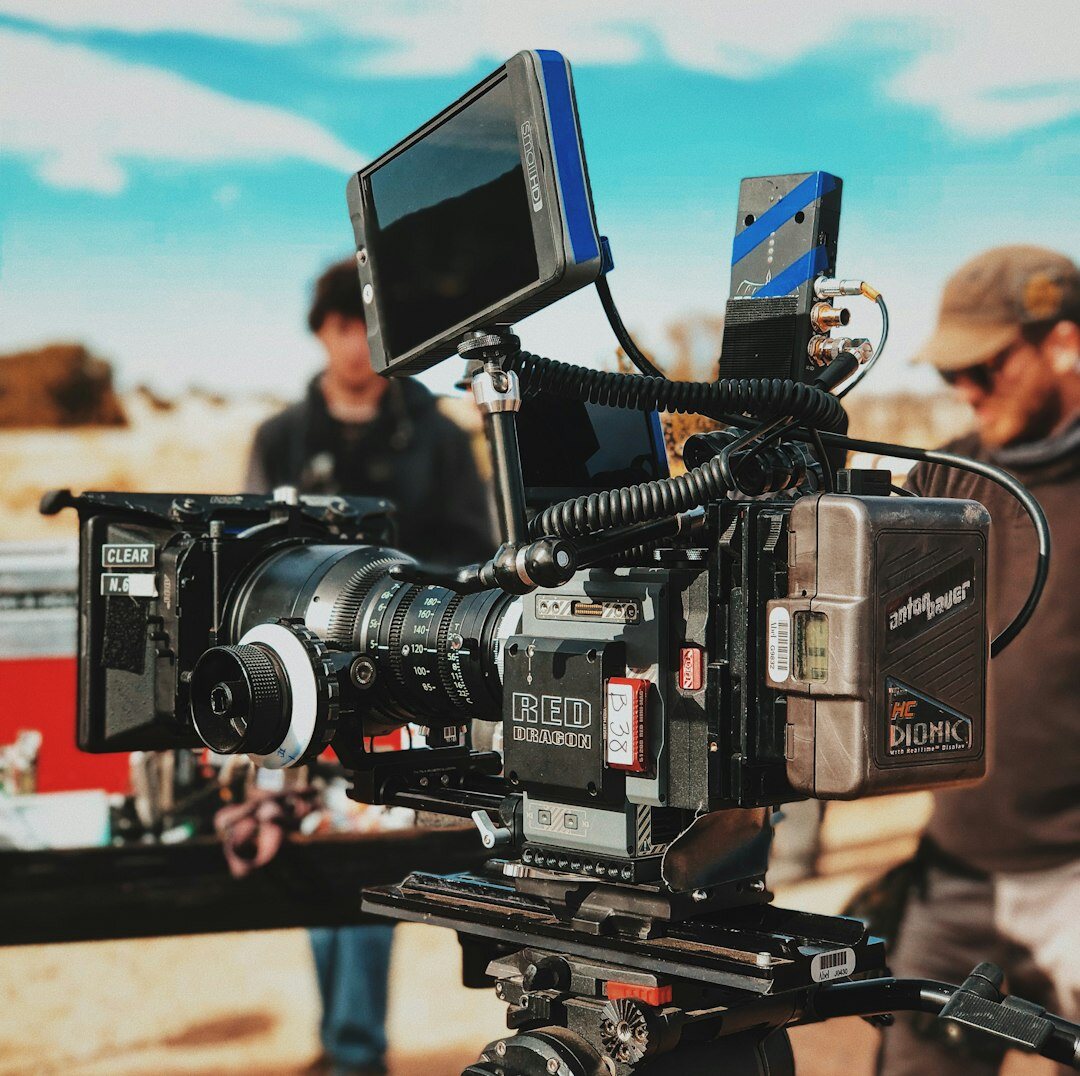 indie filmmaker reviewing footage