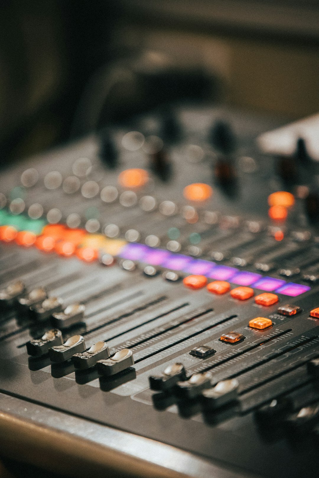 sound engineer mixing audio