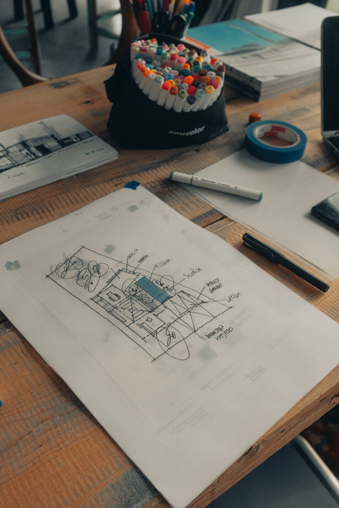 filmmaker planning story on paper